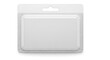 © grafixcareer - White rectangular blister pack with clear plastic front for product packaging.