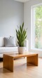© SEKAR - Modern Living Room Serenity With A Lush Snake Plant Centerpiece