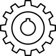 © mr_marcom - Minimalistic gear cog wheel outline icon vector