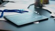 © DC Studio - Empty space in a multinational company showcases data insights late at night, forecasting important performance metrics on display in a dark office boardroom. Management project agenda.