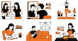© Donjuan Studio - Daily routines and self-care activities captured in a flat vector illustration style
