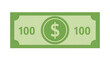 © Rifat - Green one hundred dollar bill with dollar sign and numbers money