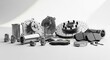 © FIONA PARK LLC - assorted car parts and tools on white background