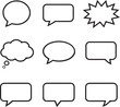 © Usama Graphics - Speech Bubble Icons Set – Chat, Comment, and Message Outline Vector Collection