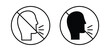 © tara - No talking signs. black and white line icons pack.