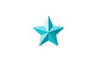 © Krtola  - Blue faceted star creating a 3d icon representing achievement, reward, excellence, and quality, transparent background