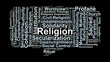 © Danawan Purbanggoro - Religion Word Cloud. A Visual Mapping of Sacred Institutions, Ritual Practices, Secularization Trends, and the Role of Faith in Shaping Collective Identity and Social Order.
