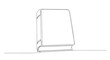 © STwul - A minimalist line drawing of a closed book standing upright on a horizontal line