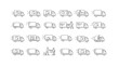 © Shuvo - Delivery trucks and workers in various actions and positions