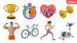 © MDSOPON - A comprehensive set of 3d icons representing various sports equipment and healthy fitness activities Vector
