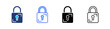 © Kholifah rokhman - Padlock Multi Style Icon Set Vector