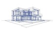 © ariya - Architectural blueprint of modern home design for real estate or construction