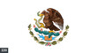 © Guilherme - The Mexican coat of arms featuring an eagle, snake, and cactus on a white background