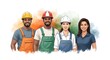 © MSTNAZMIN - Happy labor day workers celebration honoring american labor and workforce