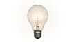 © website - Glowing Light Bulb on White Background