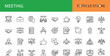 © Arjina - Meeting icons set, teamwork, collaboration, business, office, communication, presentation, workflow, leadership, organization, productivity, brainstorming, corporate, planning, success