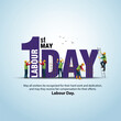 © Arun - happy Labour day or international workers day vector illustration. labor day and may day celebration design.