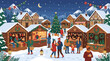 © Zena - Festive Christmas Market Scene at Night