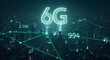 © Design - 6G network, futuristic cityscape, neon connections, technology background