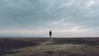 © Thuyet - A lone figure standing apart after a moment of denial, head slightly lowered, sparse outdoor setting with minimal human presence, overcast sky casting soft ambient light, wide shot with a 28mm lens en