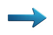 © Krtola  - Blue arrow symbol pointing right, representing direction, progress, and navigation on a transparent background