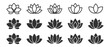 © gerik_a - lotus flower icon set outline and solid style vector illustration on transparent background