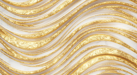  Golden wavy lines abstract background texture.