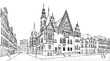 © Irtiko - Historic Gothic city hall building with intricate architecture design