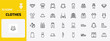 © Farahim - clothes outline icon set. 33 linear vector for ui, web and mobile. thin line underpants, t shirt with de, pullover and more icons.