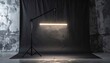 © HarithShafiq - Portable video light panel on a studio stand with smoky atmospheric effect