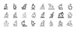 © MdRashed - set of microscope line icons