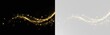 © Alehandro - Ethereal gold sparkle trail with fluid motion and glowing stardust effect