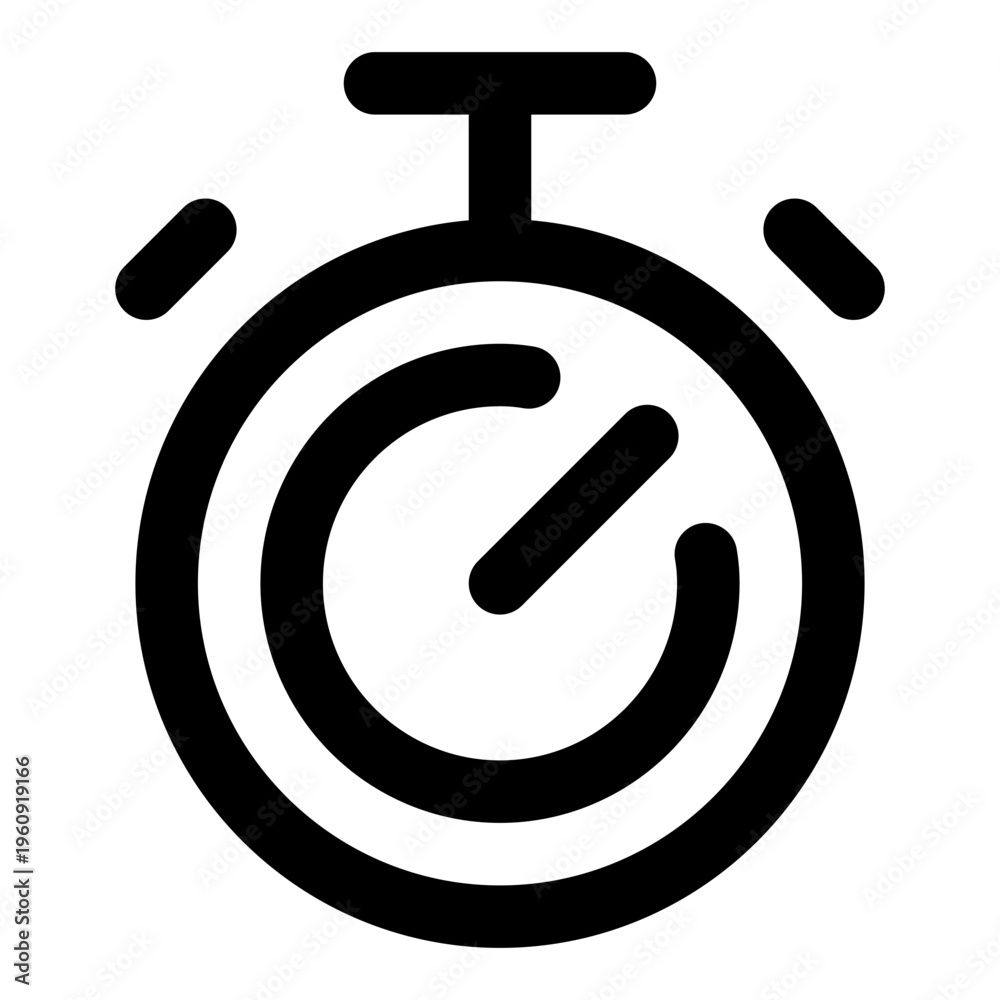Timer Schedule Icon Timer Line Icon Vector, Minimalist Outline Time and Clock Symbol for ...
