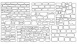© MdShakib - A vector graphic illustration of various stone wall patterns in a minimalist flat design
