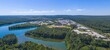 © ARochau - Ausblick auf die Gewerbegebiete im Taxölderner Forst am Brückelsee bei Wackersdorf in der Oberpfalz