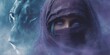 © mryanfahrudin1 - Mysterious figure in veil with abstract element illustration portrait artwork