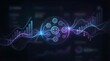© Nasrin - Futuristic customer sentiment analysis dashboard, glowing digital data visualization of user feedback, abstract business analytics interface with emoji icons