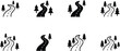© pappa - Set of winding road icons with trees and curves minimalist vector illustration collection for travel and nature design