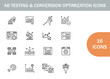 © tarek - Ab testing and conversion optimization a collection of line icons