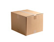© IndrawanDex - Cardboard box with shipping tape on a plain white background