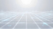 © nnimsand - Abstract Digital Grid Landscape with Glowing Light and Particles