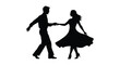© RKGolam - Couple dancing intimately a striking black figure silhouette