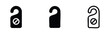 © Prokopchuk - Do Not Disturb Door Hanger Icons Set - Privacy and Silence Symbols