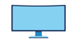 © Sifat Ahammed - A simple illustration of a modern curved computer monitor