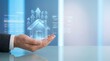 © spyrakot - Confident Business Professional's Hand Gently Presenting Digital House Icon