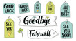 © Luan - Collection of farewell and goodbye message tags and banners with luck symbols