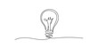 © Badhon_Designer - Continuous line drawing of a light bulb symbolizing a creative idea and innovation