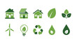 © swee - Eco-friendly Icons: Green Energy, Sustainability, Nature, and Renewable Resources Set