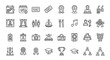 © Verli - Collection of Event and Achievement Icons in Outline Style.