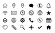 © Songram - Icons Set with Home, Location, Speech, and Call Symbols. Minimalist Design Elements for User Interface and App